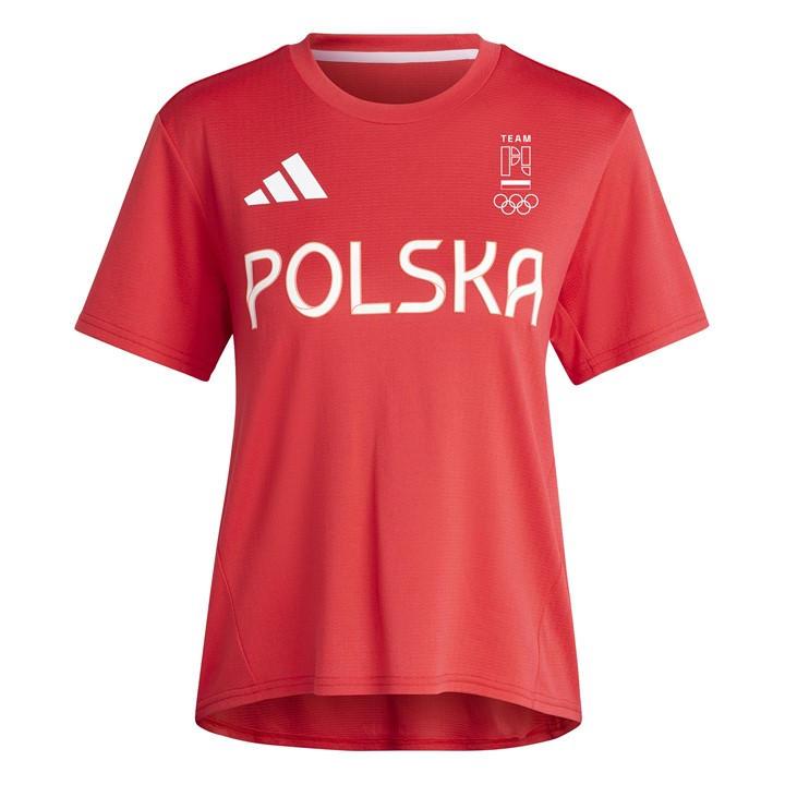 Poland  Women's   Short Sleeve Performance Gym Top, Football by adidas in Size XL, Sports Direct