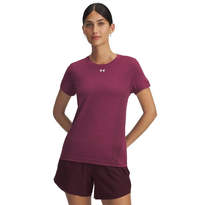 Under Armour Women's Purple Vanish Seamless Short-Sleeve Performance Gym Top in Size 14, Sports Direct