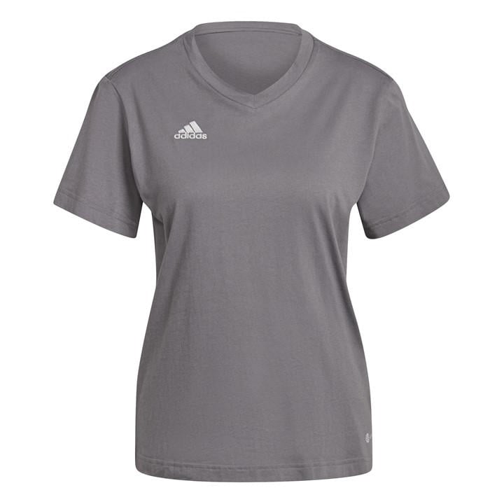 Adidas Women's Grey Short Sleeve Performance Gym Top in Size M, Sports Direct