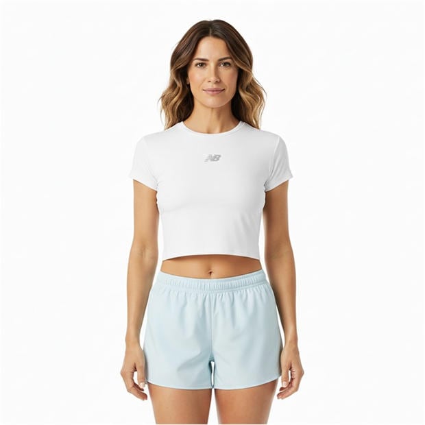 White - New Balance - Women's Short Sleeve Performance Gym Top