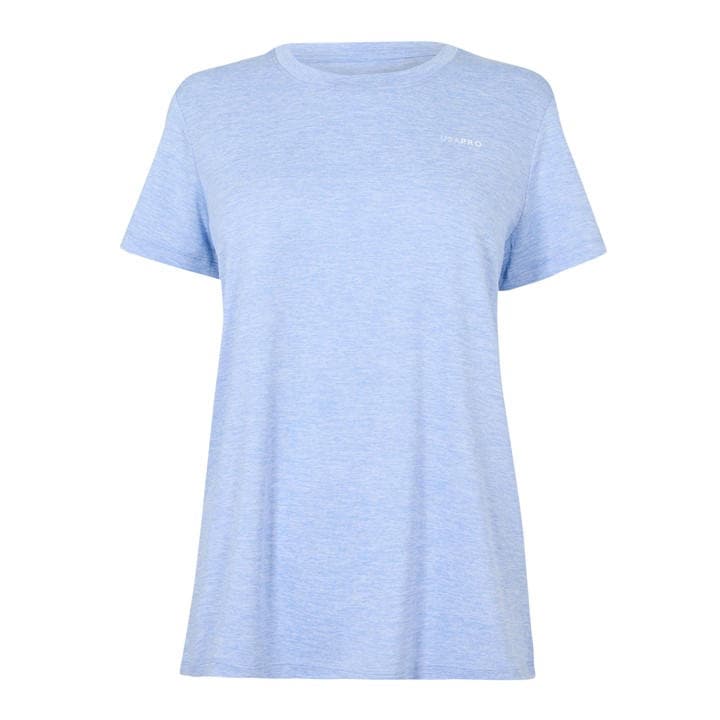 Usa Pro Women's Blue Tech Crew Tee in Size 8, Sports Direct