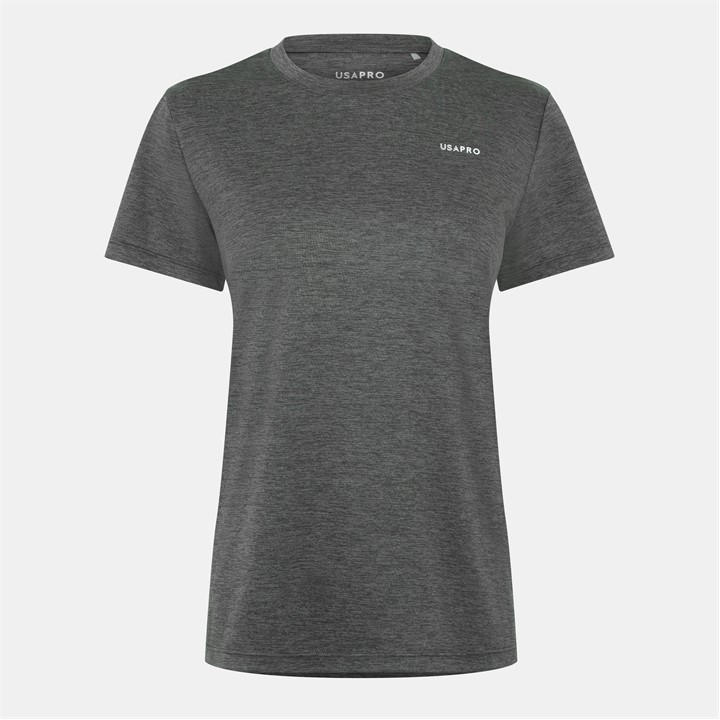 Usa Pro Women's Green Tech Crew Tee in Size 10, Sports Direct
