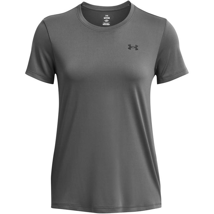 Under Armour Women's Grey Tech Solid Short Sleeve Performance Gym Top in Size 12, Sports Direct - Image 4
