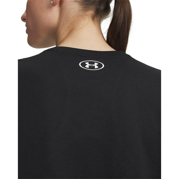 Black/White - Under Armour - Women's Tech Solid Short Sleeve Performance Gym Top