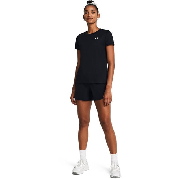 Black/White - Under Armour - Women's Tech Solid Short Sleeve Performance Gym Top