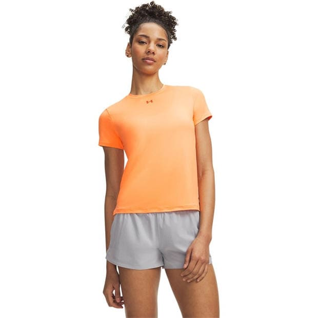 Orange/Red - Under Armour - Womens Vanish Short Sleeve Performance Gym Top