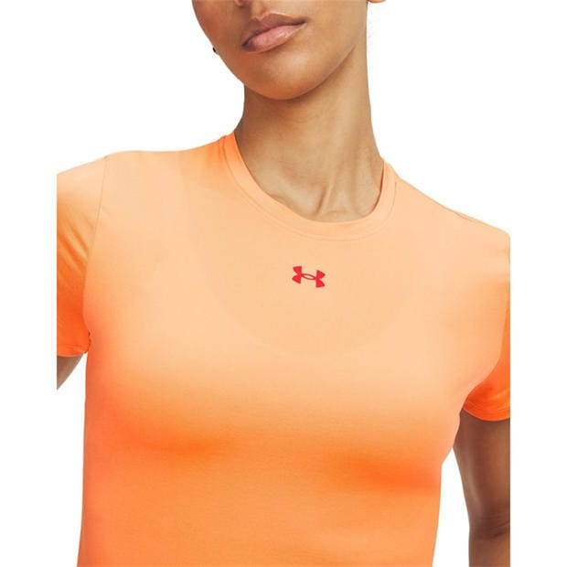 Orange/Red - Under Armour - Womens Vanish Short Sleeve Performance Gym Top