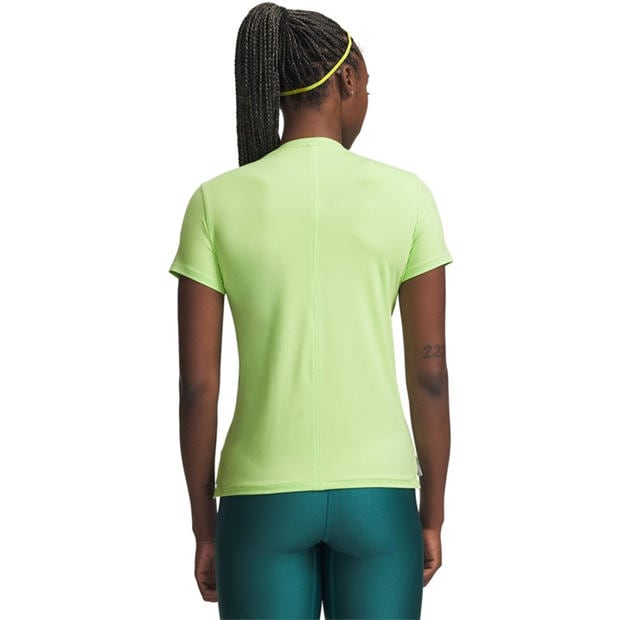 Lime/Grey - Under Armour - Womens Vanish Short Sleeve Performance Gym Top