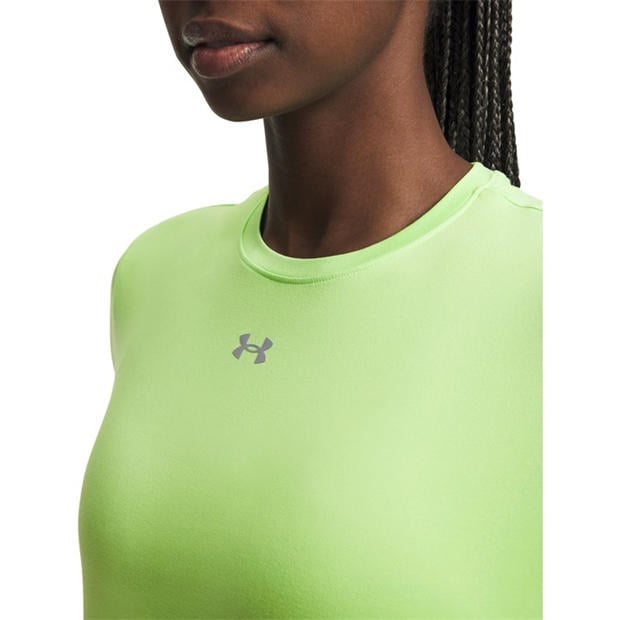 Lime/Grey - Under Armour - Womens Vanish Short Sleeve Performance Gym Top