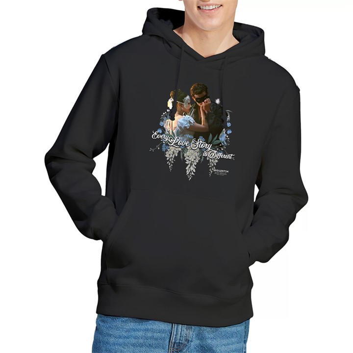Bridgerton Men's Black Benedict And Sophie Hoodie in Size XL, Sports Direct