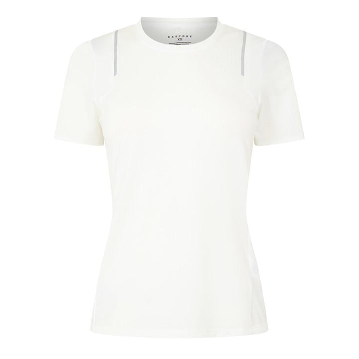 Castore Women's White Short Sleeve Performance Gym Top in Size 14, Sports Direct