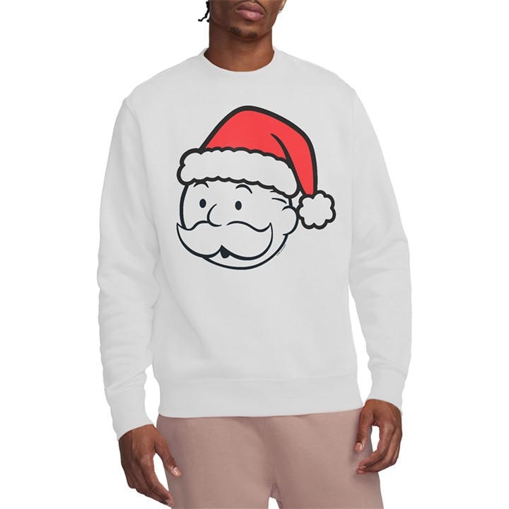 Monopoly Men's White Hasbro Santa Hat Sweatshirt in Size M, Sports Direct