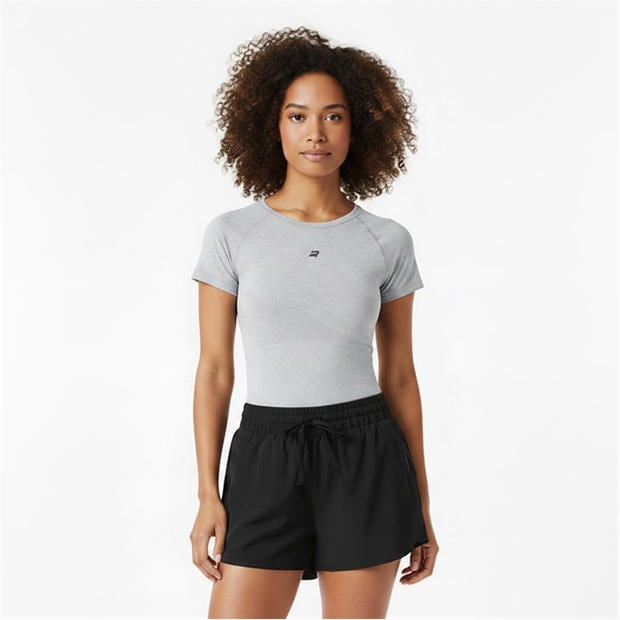 Grey Melange - Rohnisch - Women's Flex Tee Short Sleeve Performance Gym Top