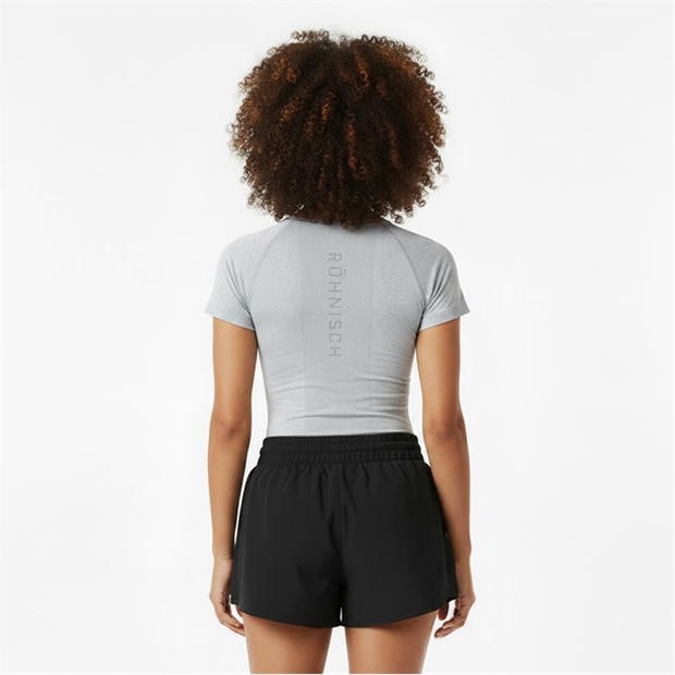 Grey Melange - Rohnisch - Women's Flex Tee Short Sleeve Performance Gym Top