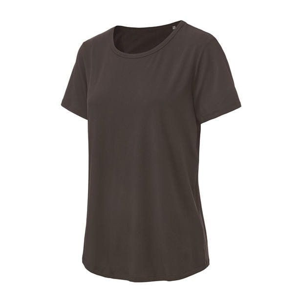 Brown - LA Gear - LA Gear Essential Pleat-Back T-Shirt Womens