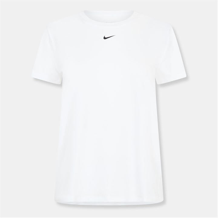 Nike Women's White Dri-Fit One Standard Fit Short-Sleeve Top in Size 18, Sports Direct
