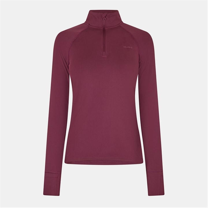 Usa Pro Women's Red Long Sleeve Quarter Zip Top in Size 6, Sports Direct