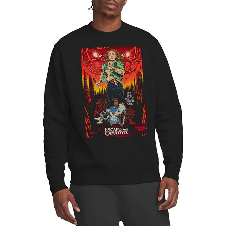 Stranger Things Men' Black Butcher Billy S5 Ch 6 Sweatshirt in Size S, Sports Direct