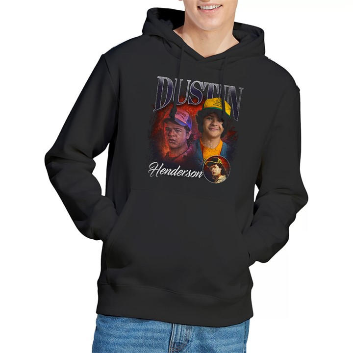 Stranger Things Men's Black Dustin Homage Hoodie in Size M, Sports Direct