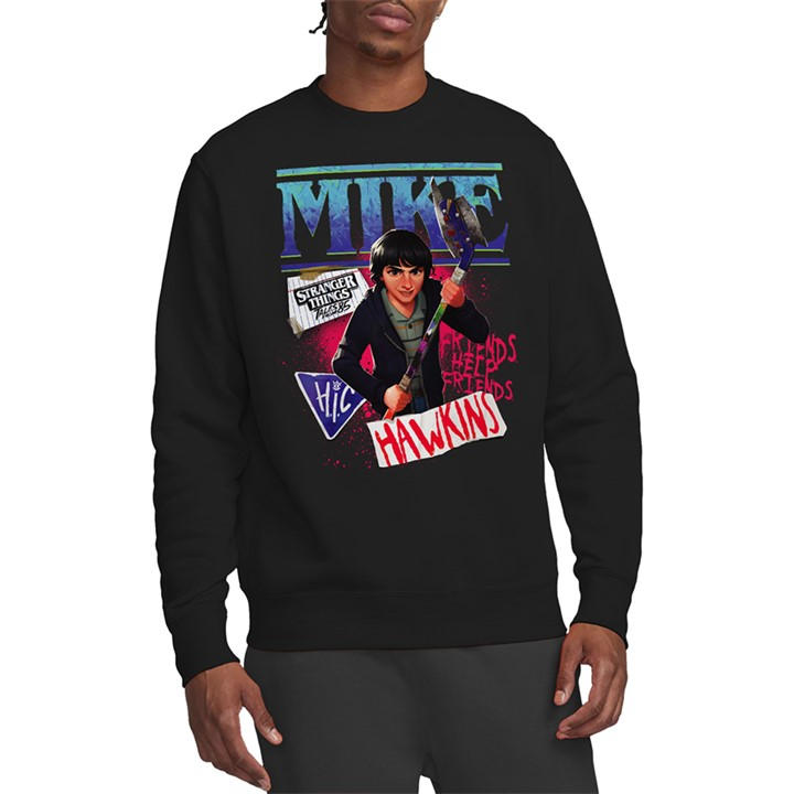 Stranger Things Men's Black Tales From 85 Mike Sweatshirt Bla in Size L, Sports Direct