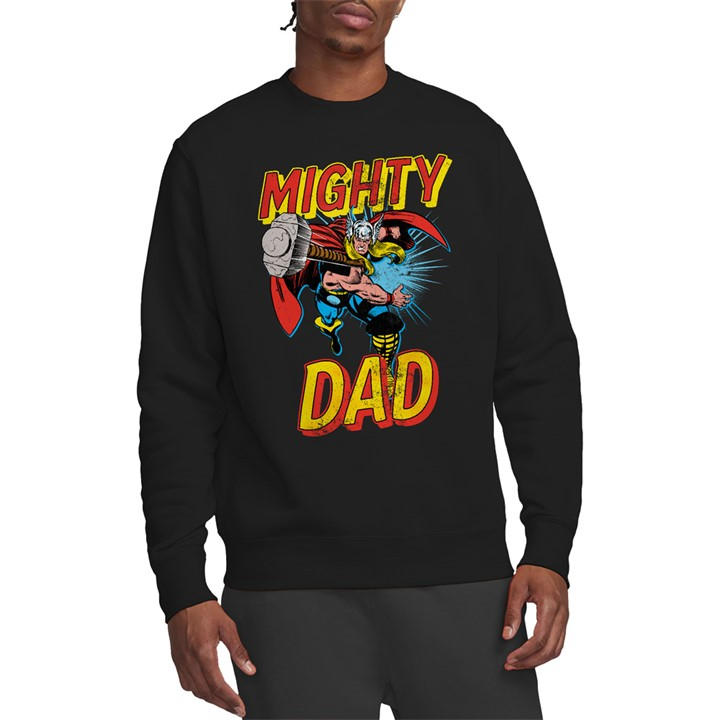 Thor Men's Black Mighty Dad Sweatshirt in Size M, Sports Direct