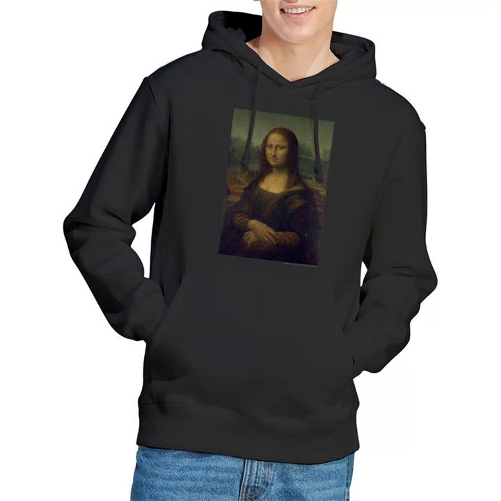 Men's Black Other Leonardo Da Vinci Mona Lisa (La Gioconda) Hoodie in Size 2XL, Sports Direct