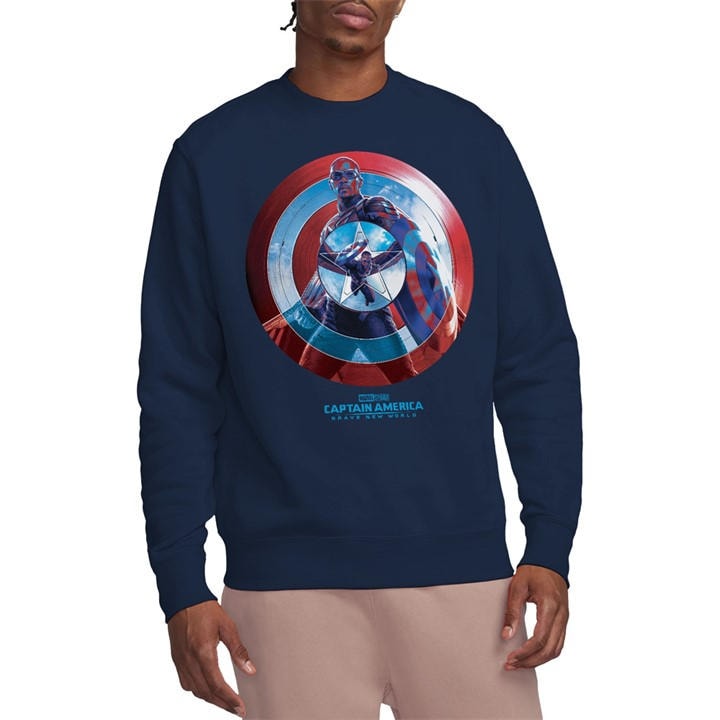 Marvel Men's Blue Captain America Brave New World Sam Wilson Red Swe in Size XL, Sports Direct