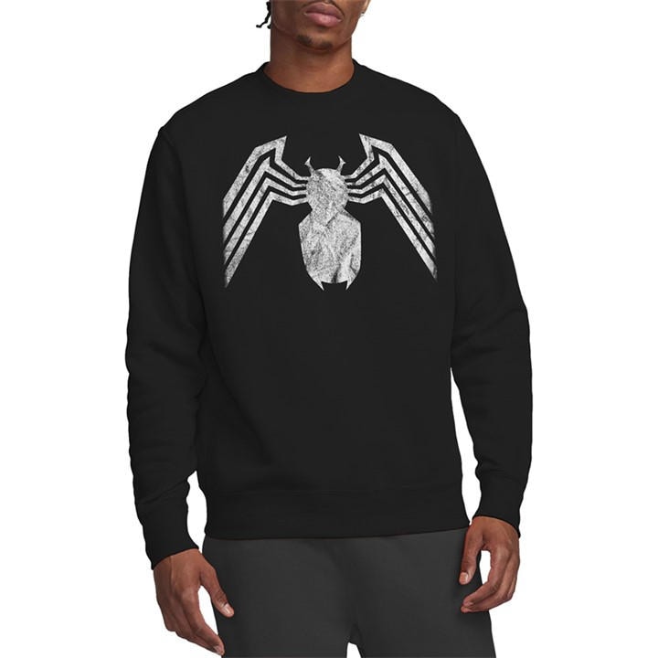 Marvel Men's Black Venom Emblem Sweatshirt in Size 2XL, Sports Direct