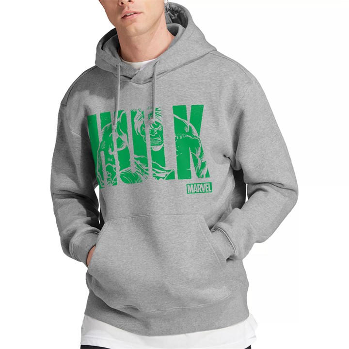 Marvel Men's Black Hulk Text Cotton Hoodie in Size XL, Sports Direct