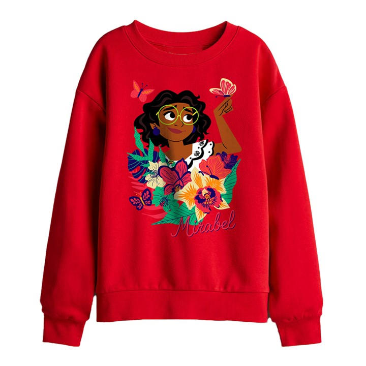 Disney Boys Red Mirabel Tropical Kids Sweatshirt in Size 9-11 Years, Sports Direct