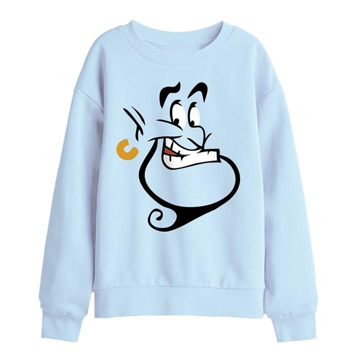 Disney Boys Blue Aladdin Genie Face Kids Sweatshirt Light in Size 9-11 Years, Sports Direct