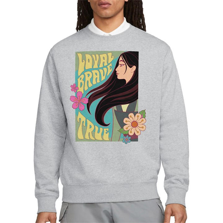 Disney Men's Grey Mulan Loyal Brave True Profile Sweatshirt Light Gr in Size M, Sports Direct