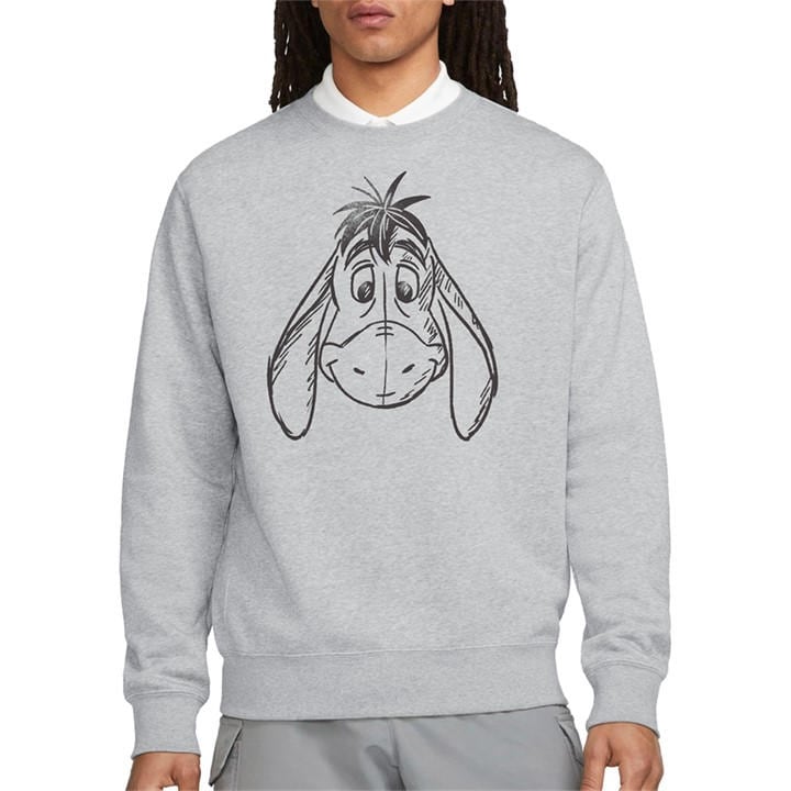 Disney Men's Grey Winnie The Pooh Eeyore Sketchy Face Sweatshirt At in Size 2XL, Sports Direct