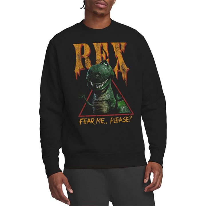 Disney Men's Black Toy Story Rex Fear Me Sweatshirt in Size 2XL, Sports Direct