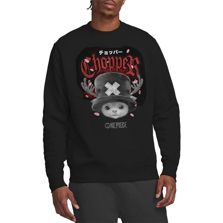One Piece Men's Black Chopper Heavy Metal Sweatshirt in Size 2XL, Sports Direct