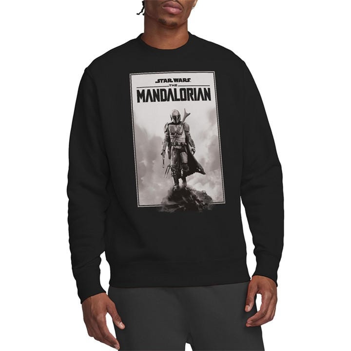 Star Wars Men's Black The Mandalorian Desert Poster Sweatshirt in Size M, Sports Direct