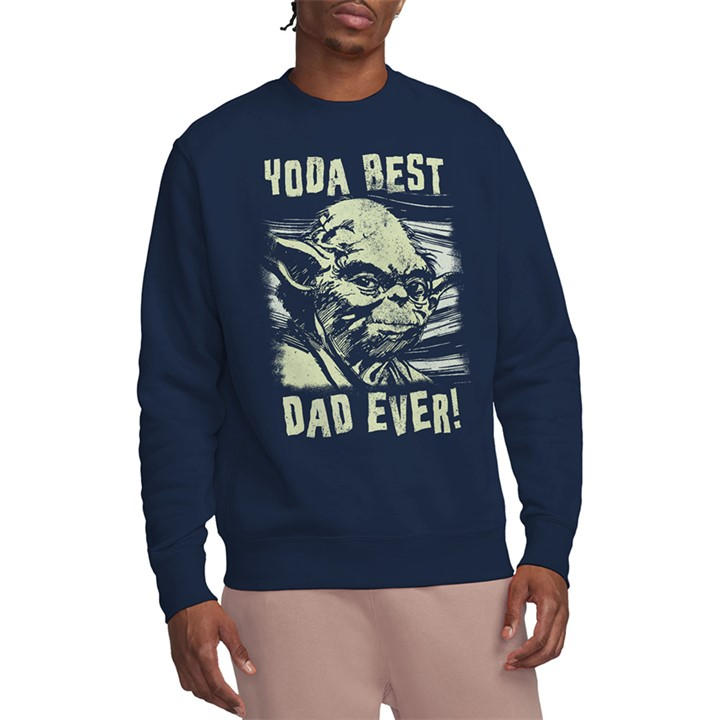 galaxy  Men's  Yoda Best Dad Comic Sweatshirt Navy, Football by Star Wars in Size L, Sports Direct