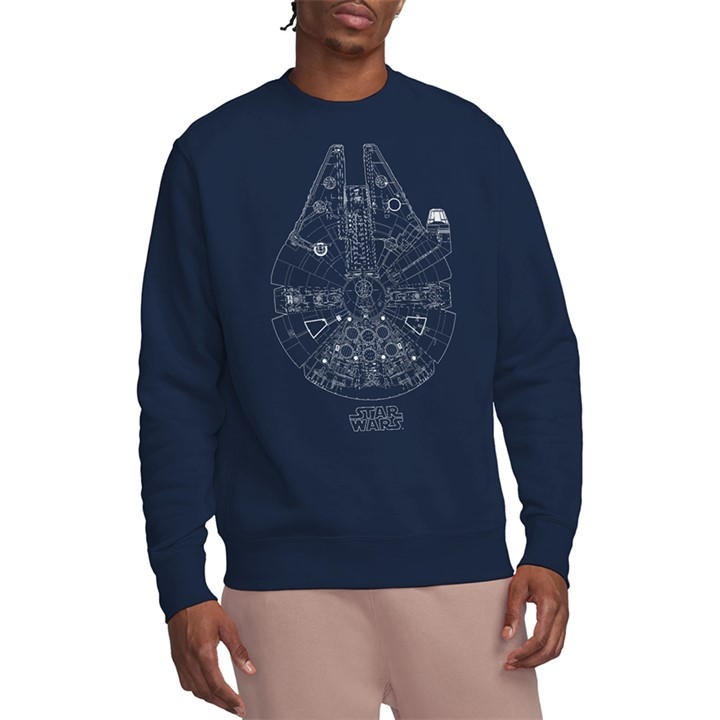 Star Wars Men's Blue Millenium Lines Sweatshirt in Size XL, Sports Direct