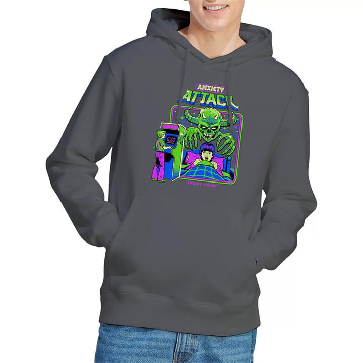 Steven Rhodes Men's Grey Anxiety Attack Hoodie Charcoal in Size 2XL, Sports Direct