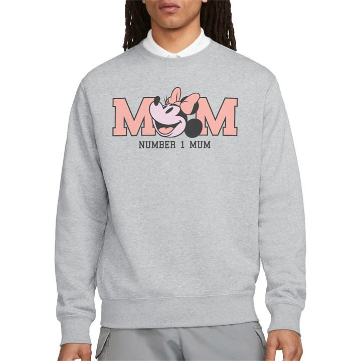 Minnie Mouse Men's Grey Mothers Day Number 1 Mum Sweatshirt in Size XL, Sports Direct