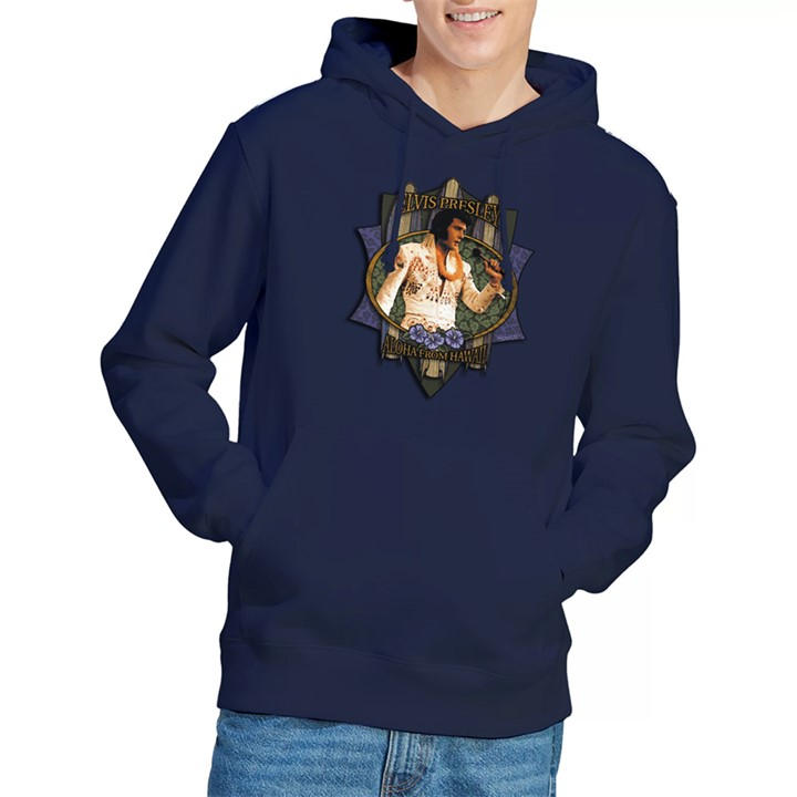 Elvis Presley Men's Blue Aloha From Hawaii Hoodie Navy in Size 2XL, Sports Direct