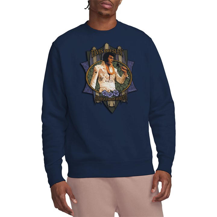 Elvis Presley Men's Blue Aloha From Hawaii Sweatshirt Navy in Size 2XL, Sports Direct