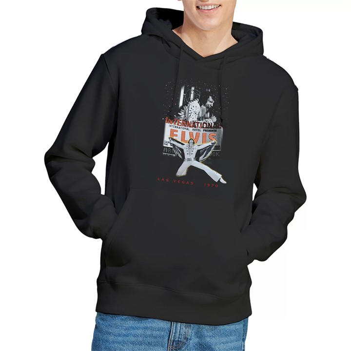 Elvis Presley Men's Black Las Vegas Hoodie in Size L, Sports Direct