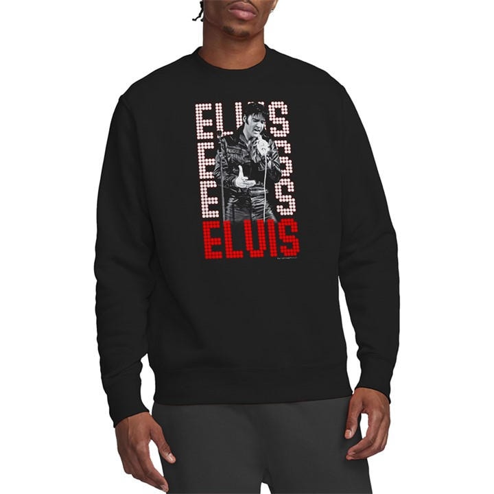 Elvis Presley Men's Black 1968 Sweatshirt in Size 2XL, Sports Direct