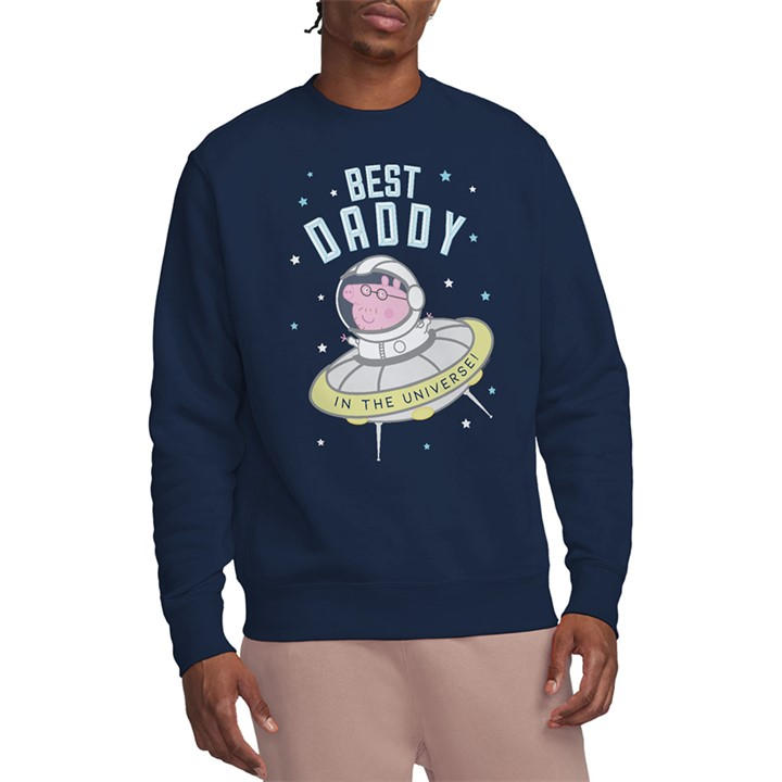 Hasbro Men's Blue Peppa Pig Best Daddy Pig In The Universe Sweatshir in Size L, Sports Direct
