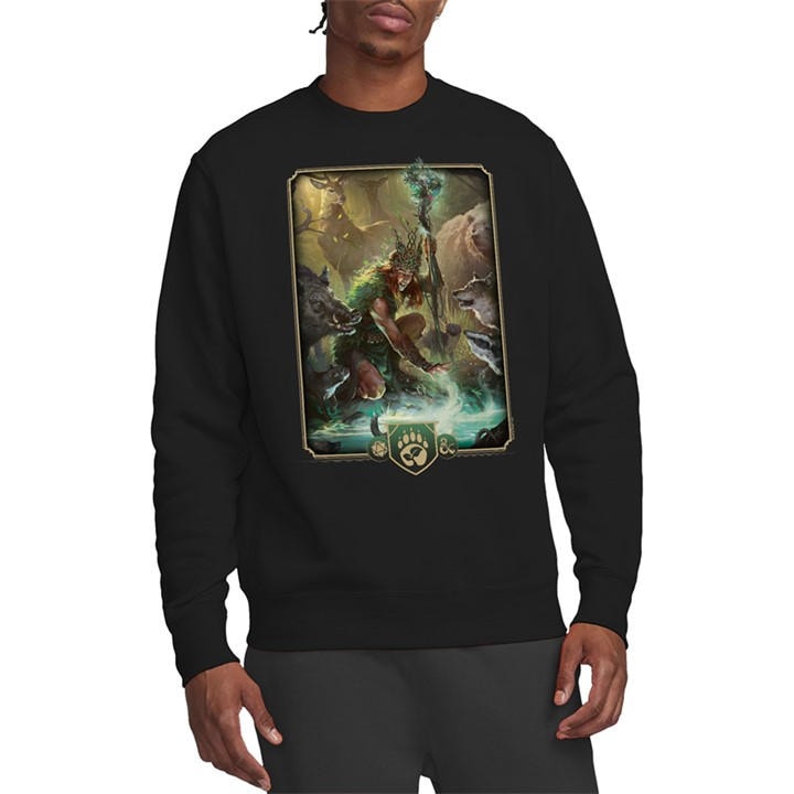 Hasbro Men's Black Dungeons & Dragons - 2024 Druid Key Art Sweatshirt in Size XL, Sports Direct