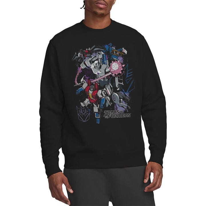 Hasbro Men' Black Transformers Decepticons Peace Through Tyranny Att in Size S, Sports Direct