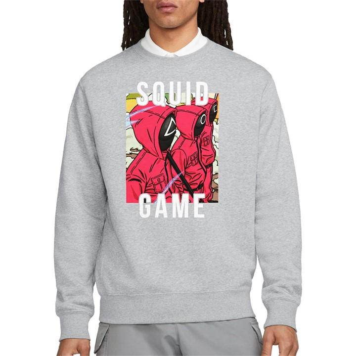 Squid Game Men's Grey - Season Three Guards Side Profile Swea in Size L, Sports Direct