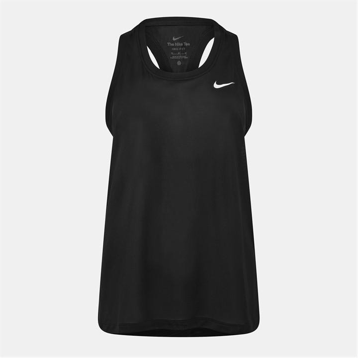 Nike Women's Black Dri-Fit Racerback Tank in Size 16, Sports Direct