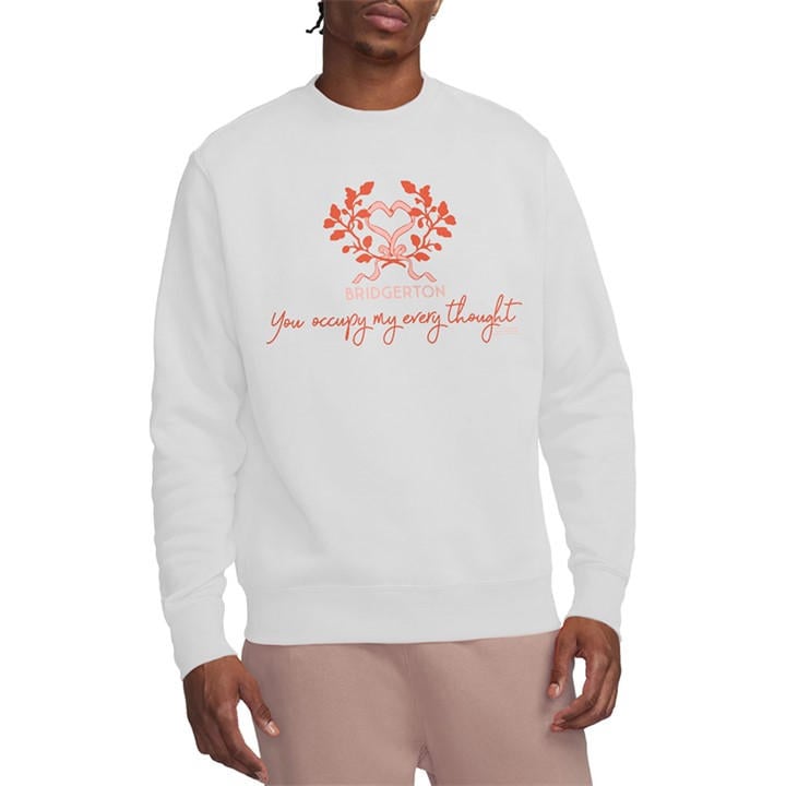 Bridgerton Men's White Occupy My Thoughts Sweatshirt in Size L, Sports Direct